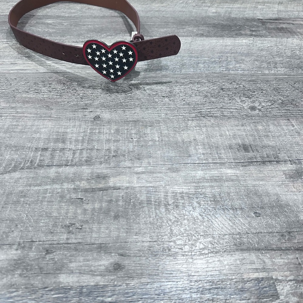 Stylish Brown Heart Belt with Star Design